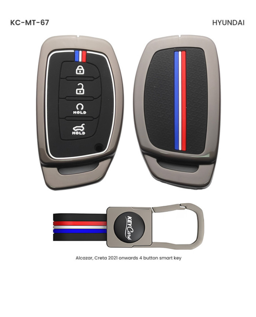 Keycare Metal Key Cover MT-67 for Hyundai Cars